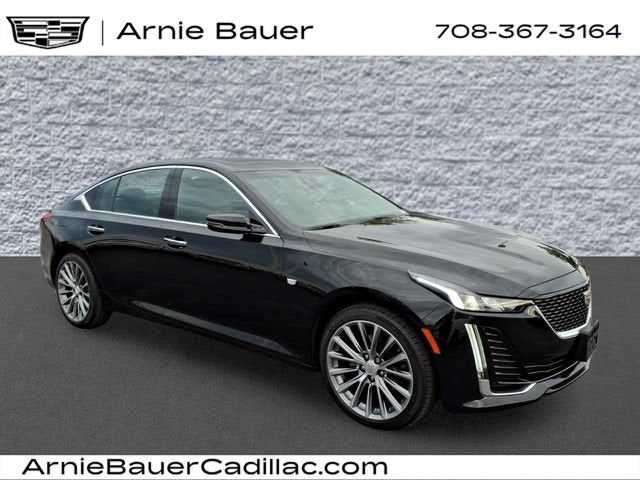 2021 Cadillac CT5 Premium Luxury in Black Raven — front three-quarter view