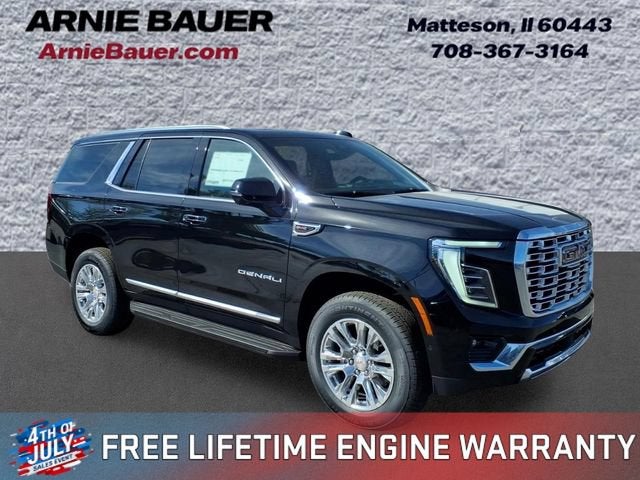 2026 GMC Yukon Denali in Onyx Black — front three-quarter view