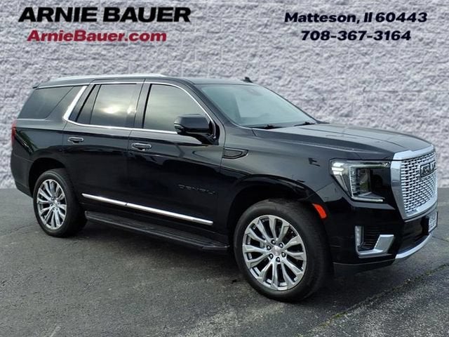 2023 GMC Yukon Denali in Onyx Black — front three-quarter view