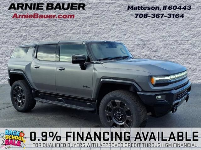 2026 GMC HUMMER EV SUV 3X in Magnus Gray Matte — front three-quarter view
