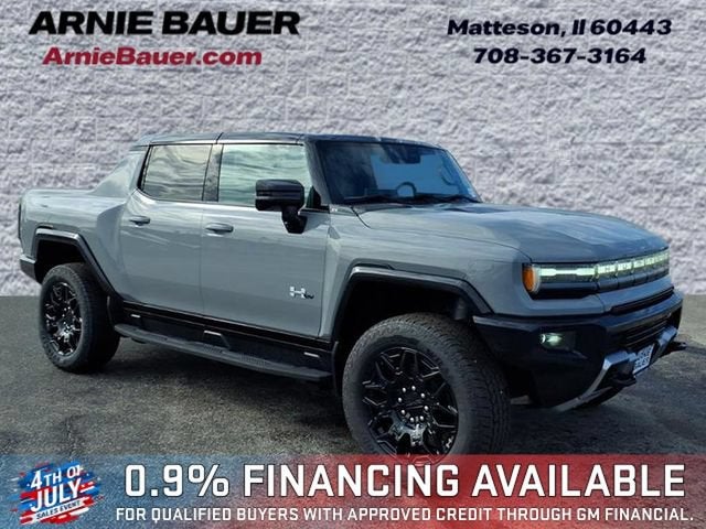 2026 GMC HUMMER EV Pickup 2X in Meteorite Metallic (Gray) — front three-quarter view