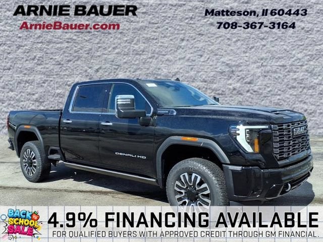 2026 GMC Sierra 2500 HD Denali Ultimate in Onyx Black — front three-quarter view