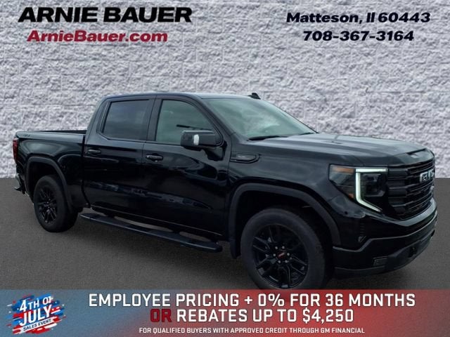 2026 GMC Sierra 1500 Elevation in Onyx Black — front three-quarter view