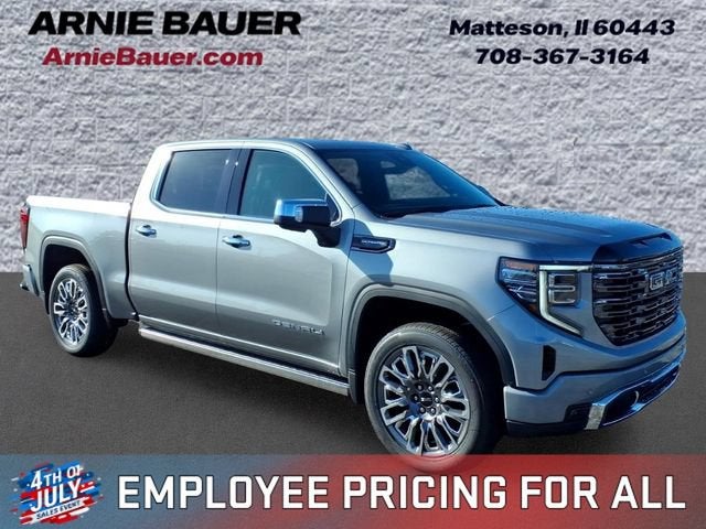 2026 GMC Sierra 1500 Denali Ultimate in Sterling Metallic — front three-quarter view
