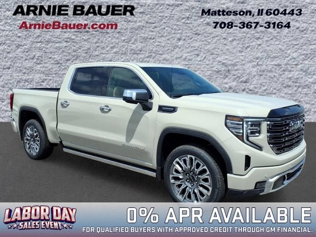 2026 GMC Sierra 1500 Denali Ultimate in Coastal Dune — front three-quarter view