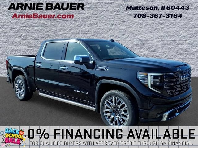 2026 GMC Sierra 1500 Denali Ultimate in Onyx Black — front three-quarter view