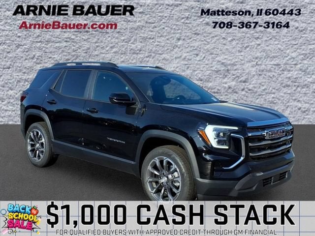 2027 GMC Terrain FWD Elevation in Ebony Twilight Metallic — front three-quarter view