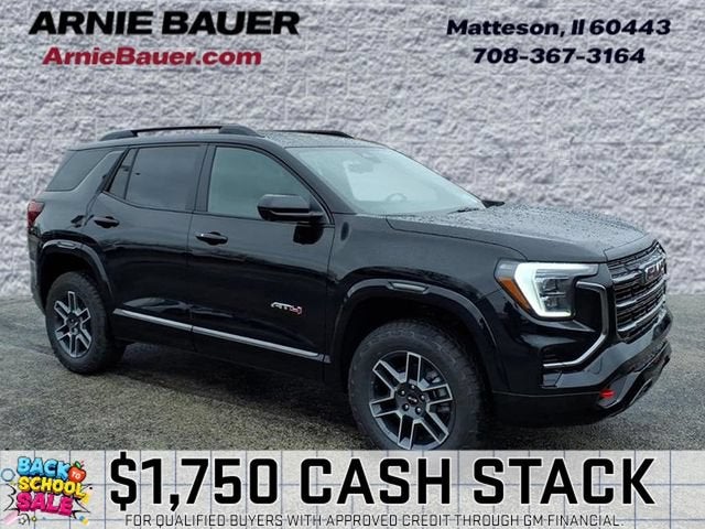 2026 GMC Terrain AT4 in Ebony Twilight Metallic — front three-quarter view