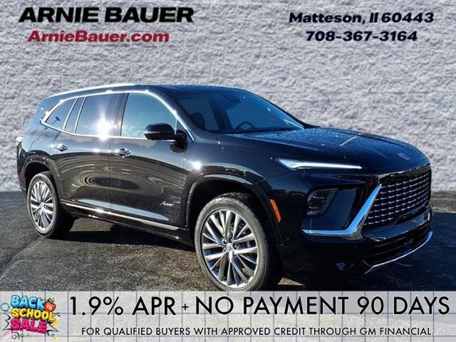 2026 Buick Enclave Avenir in Ebony Twilight Metallic — front three-quarter view