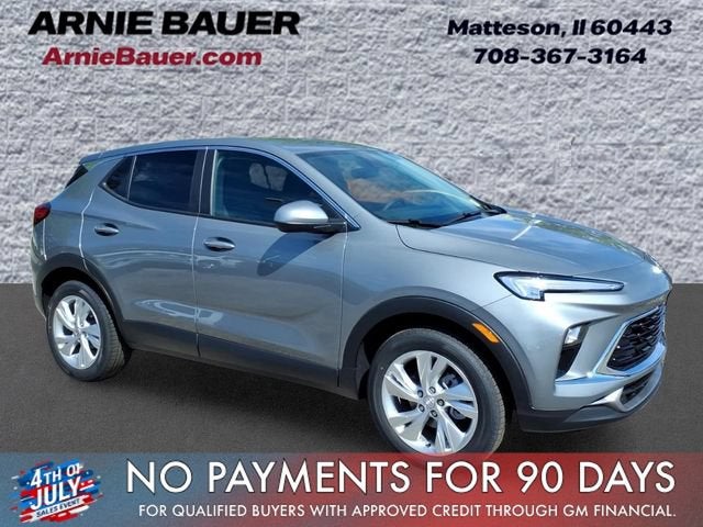 2026 Buick Encore GX Preferred in Moonstone Gray Metallic — front three-quarter view