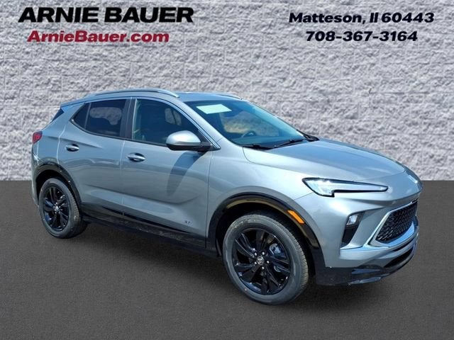 2026 Buick Encore GX Sport Touring in Moonstone Gray Metallic — front three-quarter view