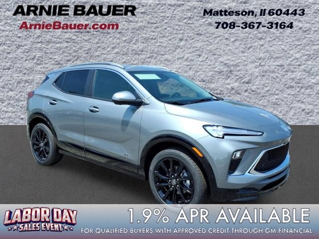 2026 Buick Encore GX Sport Touring in Moonstone Gray Metallic — front three-quarter view