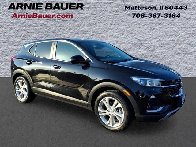 2023 Buick Encore GX Preferred in Ebony Twilight Metallic — front three-quarter view