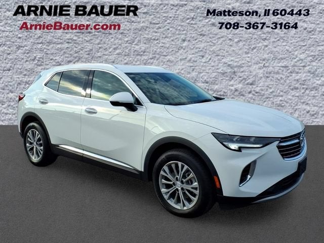 2023 Buick Envision Preferred in Summit White — front three-quarter view