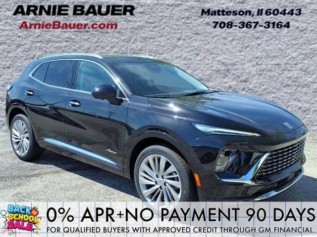 2026 Buick Envision Avenir in Ebony Twilight Metallic — front three-quarter view