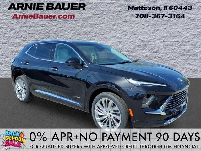 2026 Buick Envision Avenir in Ebony Twilight Metallic — front three-quarter view