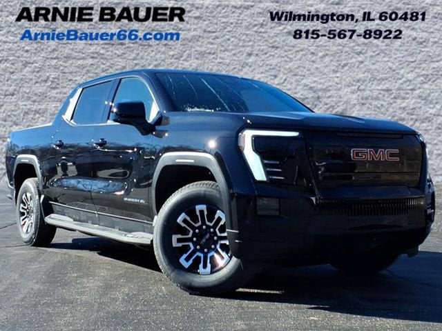 2026 GMC Sierra EV Elevation Standard Range in Onyx Black — front three-quarter view