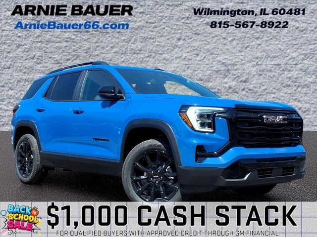 2027 GMC Terrain AWD Elevation in Rapids Metallic — front three-quarter view